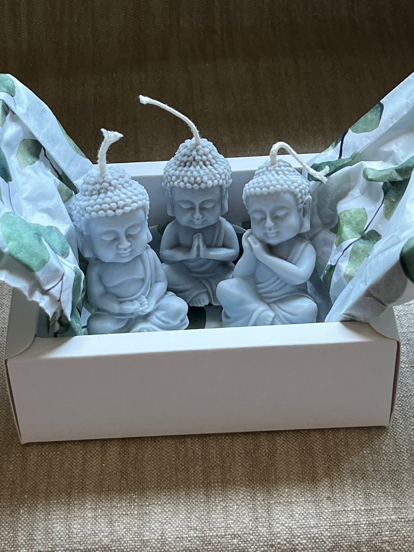 Coffret bougies 3 Bouddhas Parfum Jasmin