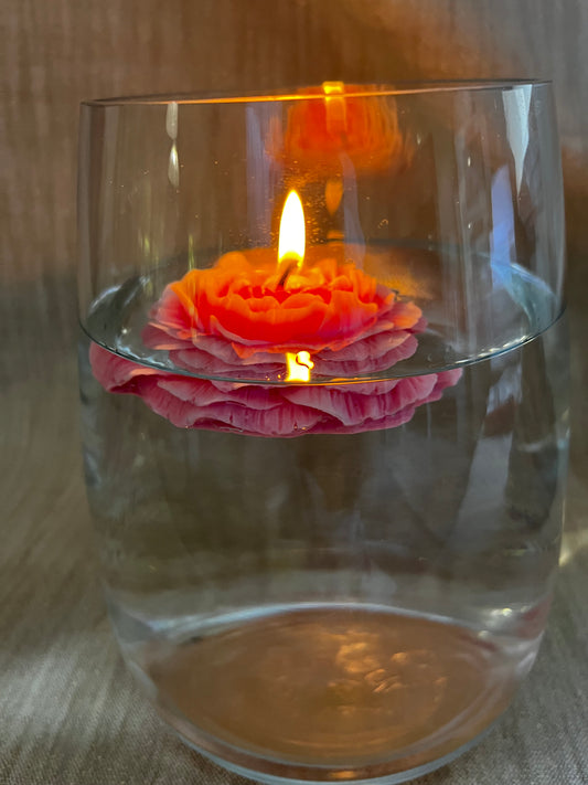 Bougie Flottante Pivoine Babeth Parfum Rose Passion