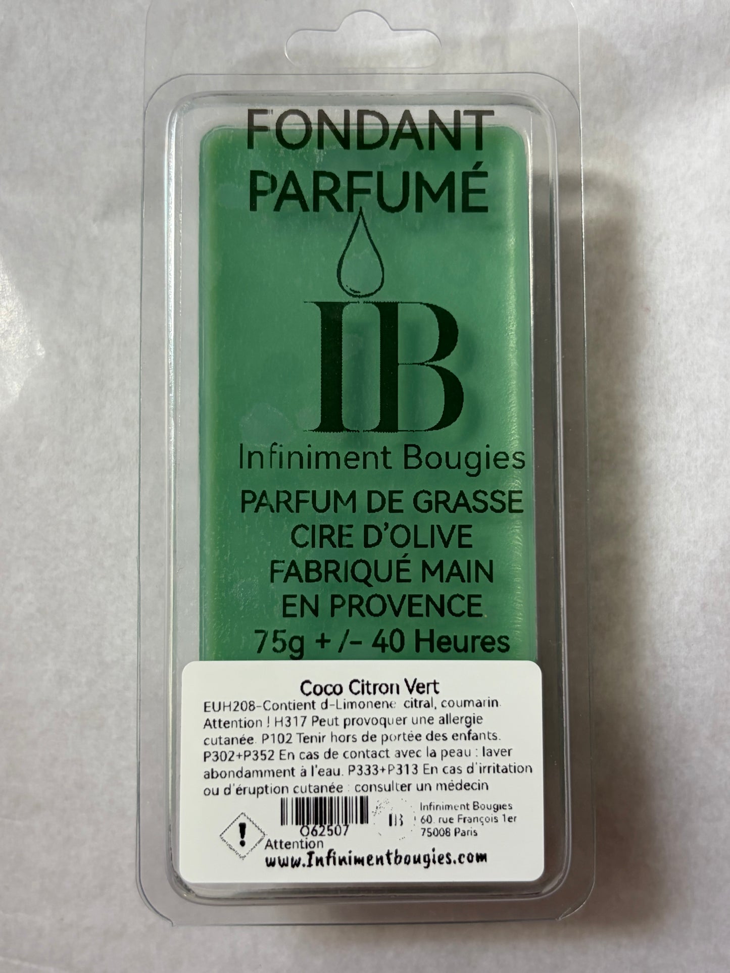 Fondant Parfumé Coco Citron Vert